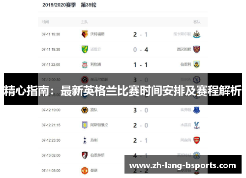 精心指南：最新英格兰比赛时间安排及赛程解析